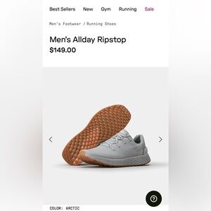 NOBULL Allday Ripstop Grey Shoes 11 Womens 9.5 Men